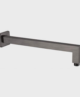 450mm Square Shower Arm Gun Metal Grey