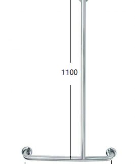 Commercial Disabled T-Shape Shower Rail RH Chrome - Mobi Care