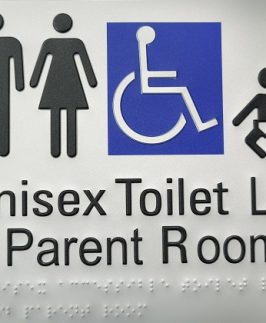 Commercial Sign - Unisex Toilet LH & Parent Room