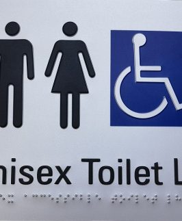 Commercial Sign - Unisex Toilet LH