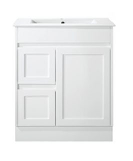 750 Shaker Gloss White One Door Two Drawers Floor Mounted Vanity Unit - Quinn