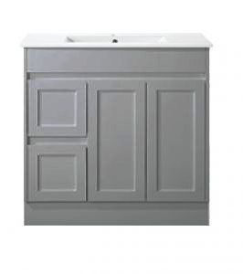 900 Shaker Matte Grey Two Doors Two Drawers Floor Mounted Vanity Unit - Quinn