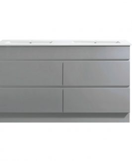 1500 Matte Grey Four Drawers Floor Mounted Vanity Unit - Core