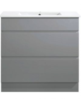 900 Matte Grey Two Drawers Floor Mounted Vanity Unit - Core