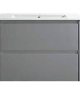 750 Matte Grey Two Drawers Wall Hung Vanity Unit - Yoko