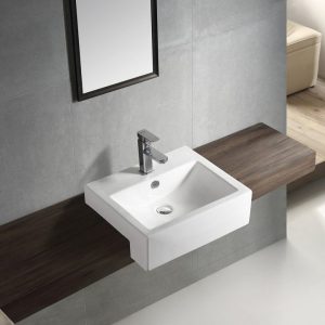 Semi-Recessed Ceramic basin