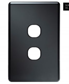 Matte Black 2 Gang Switch Plate