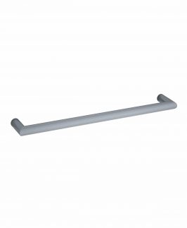 632mm Single Round Bar Gun Metal Grey Plated 18 Watt Heated Towel Rail