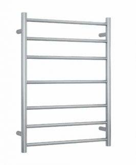 600*800mm Straight Round 7 Bars Brushed Stainless Steel 80 Watt Heated Towel Rail