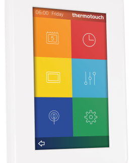 Thermotouch 4.3dc Dual Thermostat 16A + 5A Max Load - White