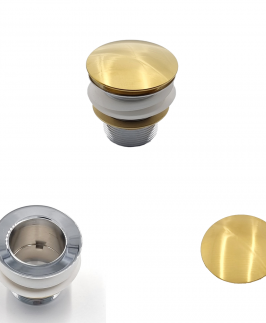 40mm Universal Bath Plug and Waste Shiny Gold